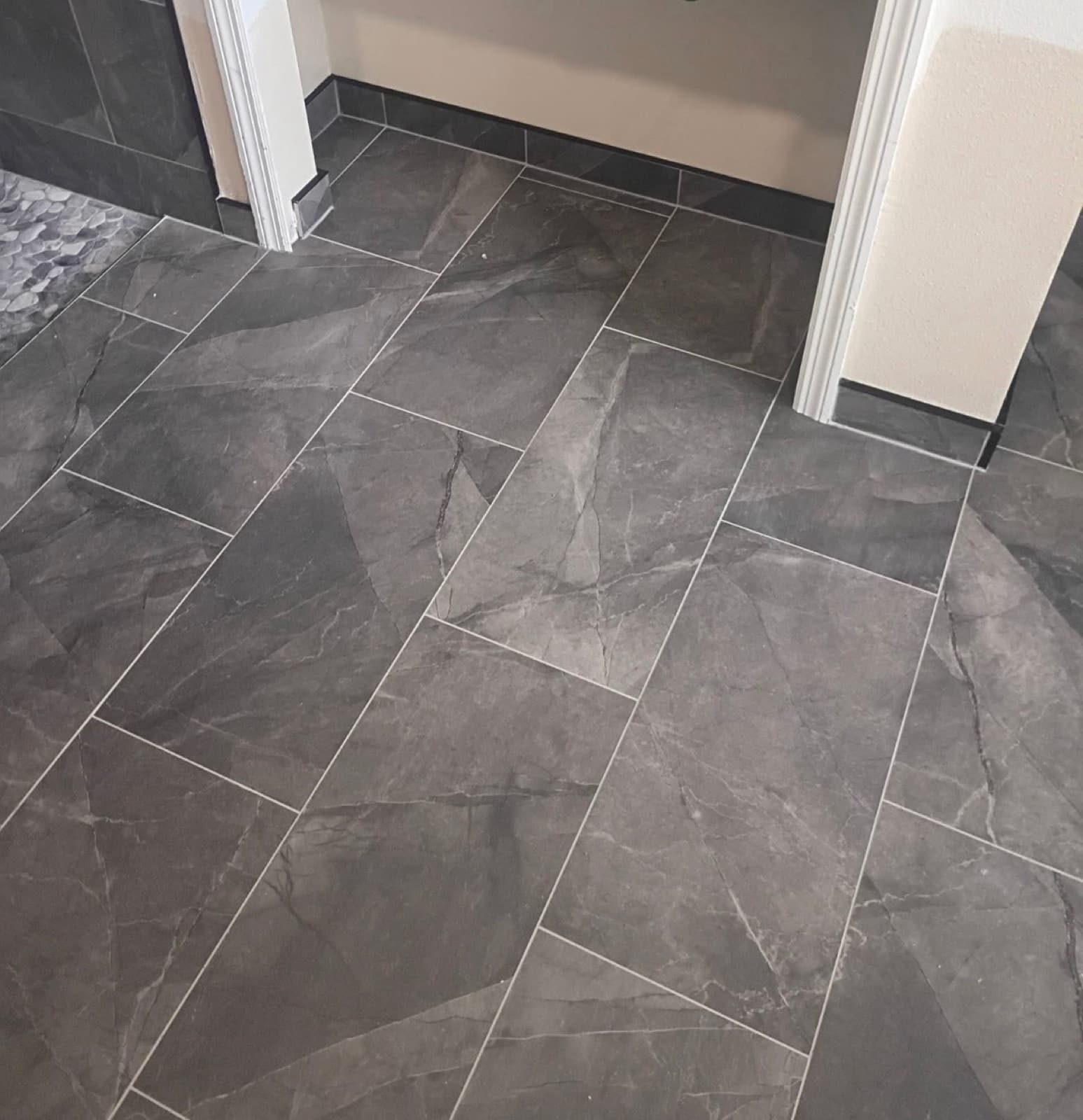 Tile flooring installed in Spokane, WA by Happy Feet Flooring